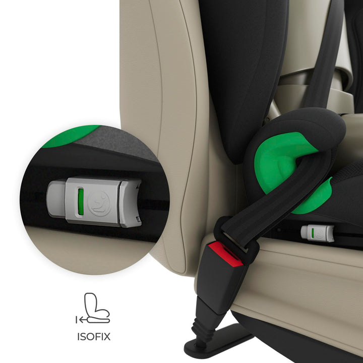 Kindersitz 100–150 cm ISOFIX mit SPS und AIR FLOW Bezug, Schwarz - Bild 4