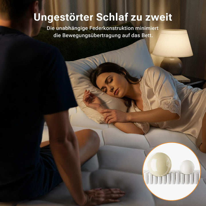 Taschenfederkernmatratze 90x200 cm H3 7-Zonen 25 cm Höhe - Bild 6
