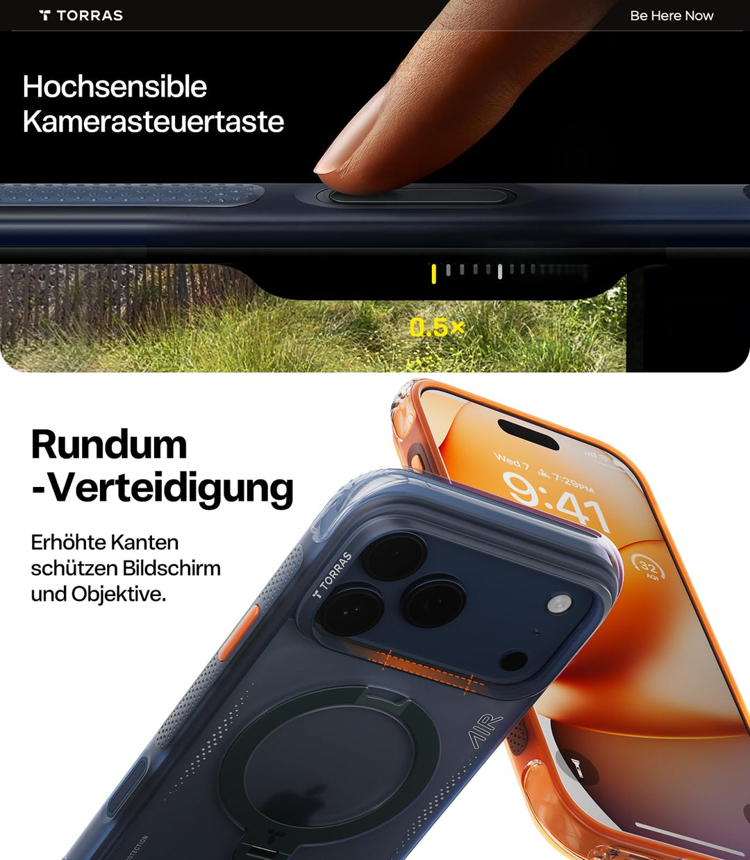 iPhone 17 Pro Max Hülle Airbag MagSafe 360°-Ring Militärstandard - Bild 6