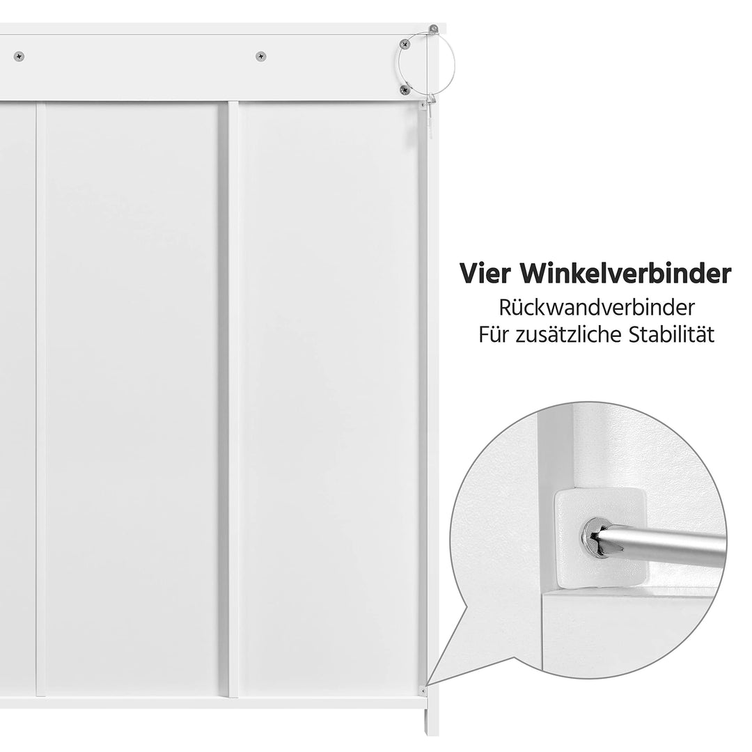 Badezimmerschrank weiss 4 Schubladen 2 Tueren MDF 81x30x81,5 cm - Bild 8