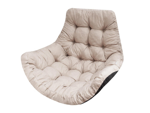Hängesessel-Kissen Ökoleinen Beige für Polyrattan & Rattan Indoor/Outdoor