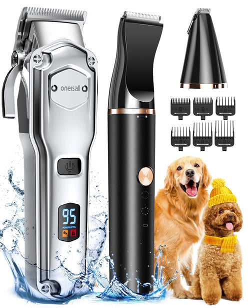 Hundeschermaschine 3-in-1 für dickes Fell kabellos IPX7 2000 mAh
