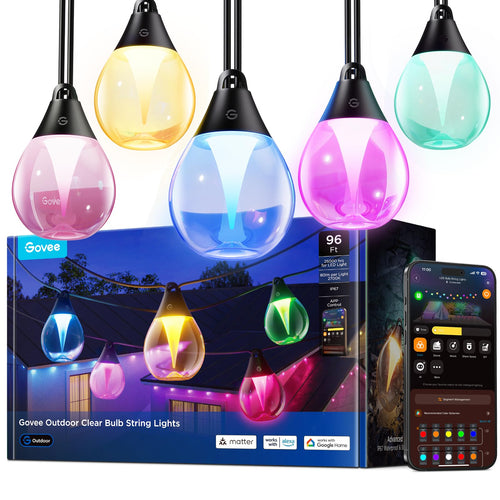 LED Lichterkette Aussen 30m RGBWIC 16 Mio. Farben Musiksync