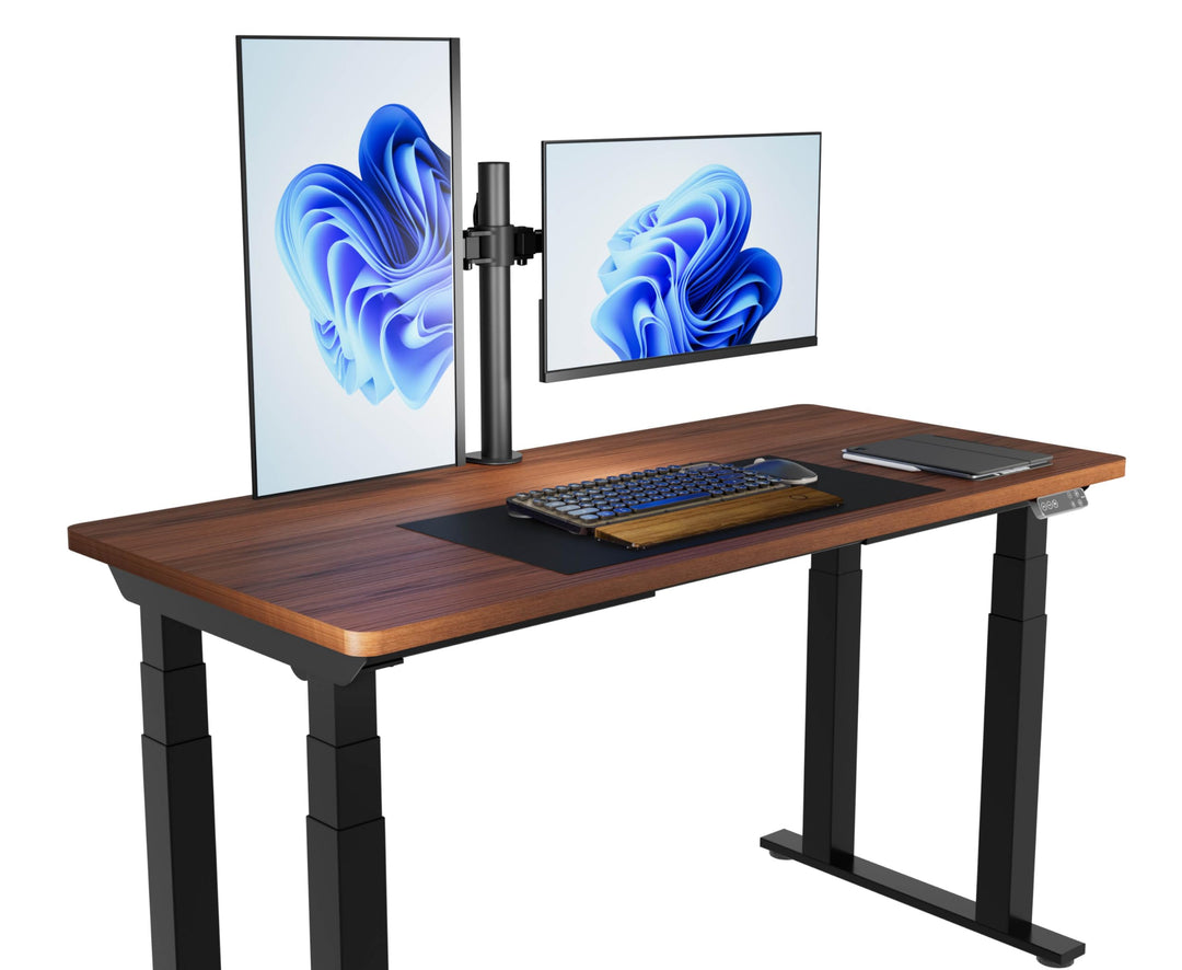 Dual Monitor Tischhalterung Stahl schwarz 13–27 Zoll höhenverstellbar - Bild 6