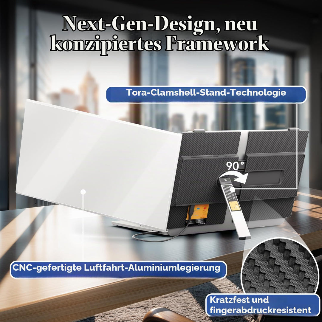 Tragbarer Monitor 14,1" FHD IPS 0,6 kg mit Drehständer für Laptops - Bild 3