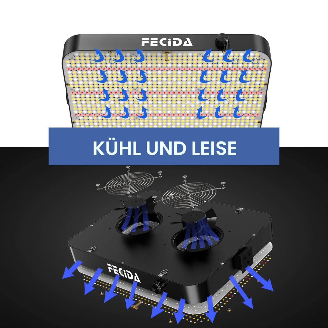 LED Pflanzenlampe 260W Vollspektrum dimmbar 24000lm für 90x90cm Growzelt - Bild 3