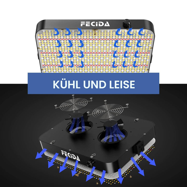 LED Pflanzenlampe 260W Vollspektrum dimmbar 24000lm für 90x90cm Growzelt - Bild 3