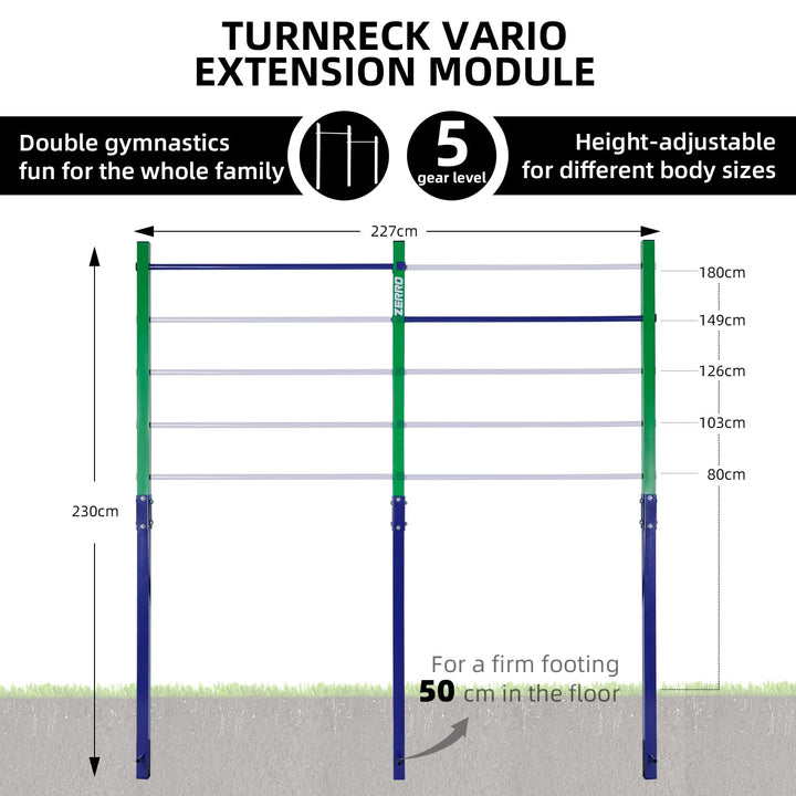 Reckstange Outdoor 5-stufig höhenverstellbar 80–180 cm bis 150 kg - Bild 4
