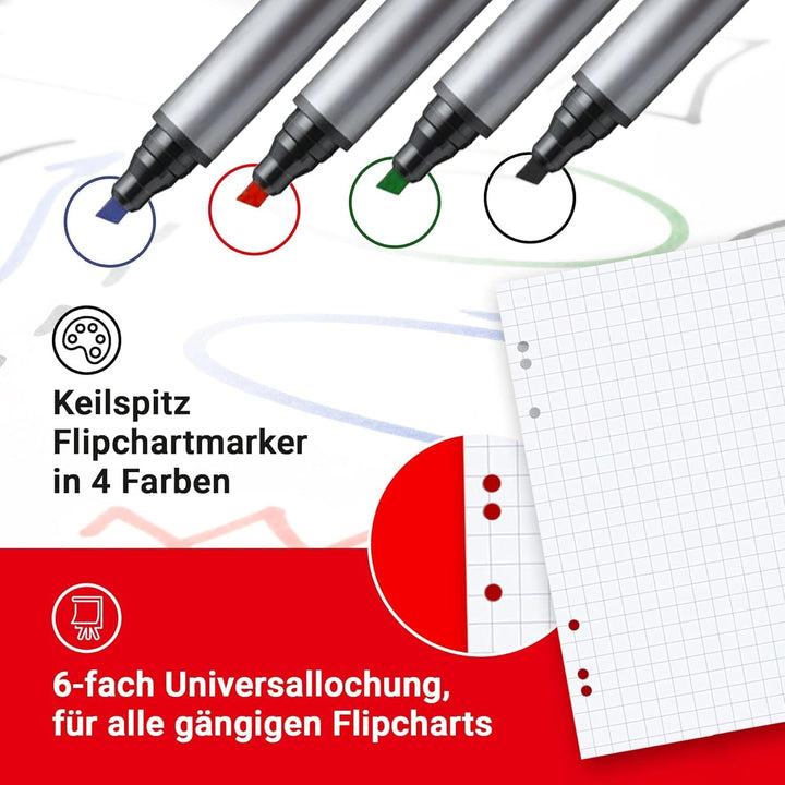 Flipchart Papier kariert 65x98 cm 5 Blöcke à 20 Blatt 80g/m² - Bild 4