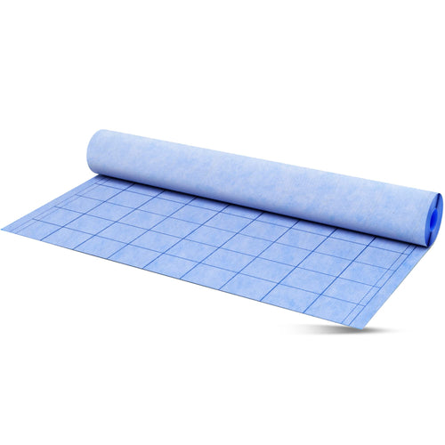 Abdichtungsbahn Nassbereich 10m² Blau 0,6mm fuer Bad und Dusche