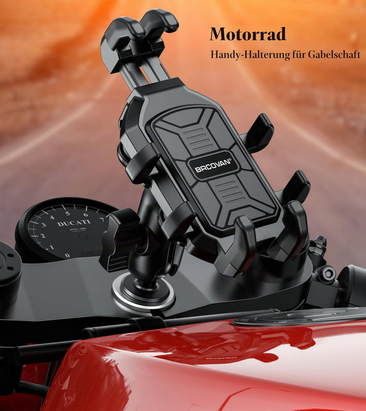 Motorrad Handyhalterung Gabelvorbau mit Vibrationsdämpfer 5,4–6,9 Zoll - Bild 2