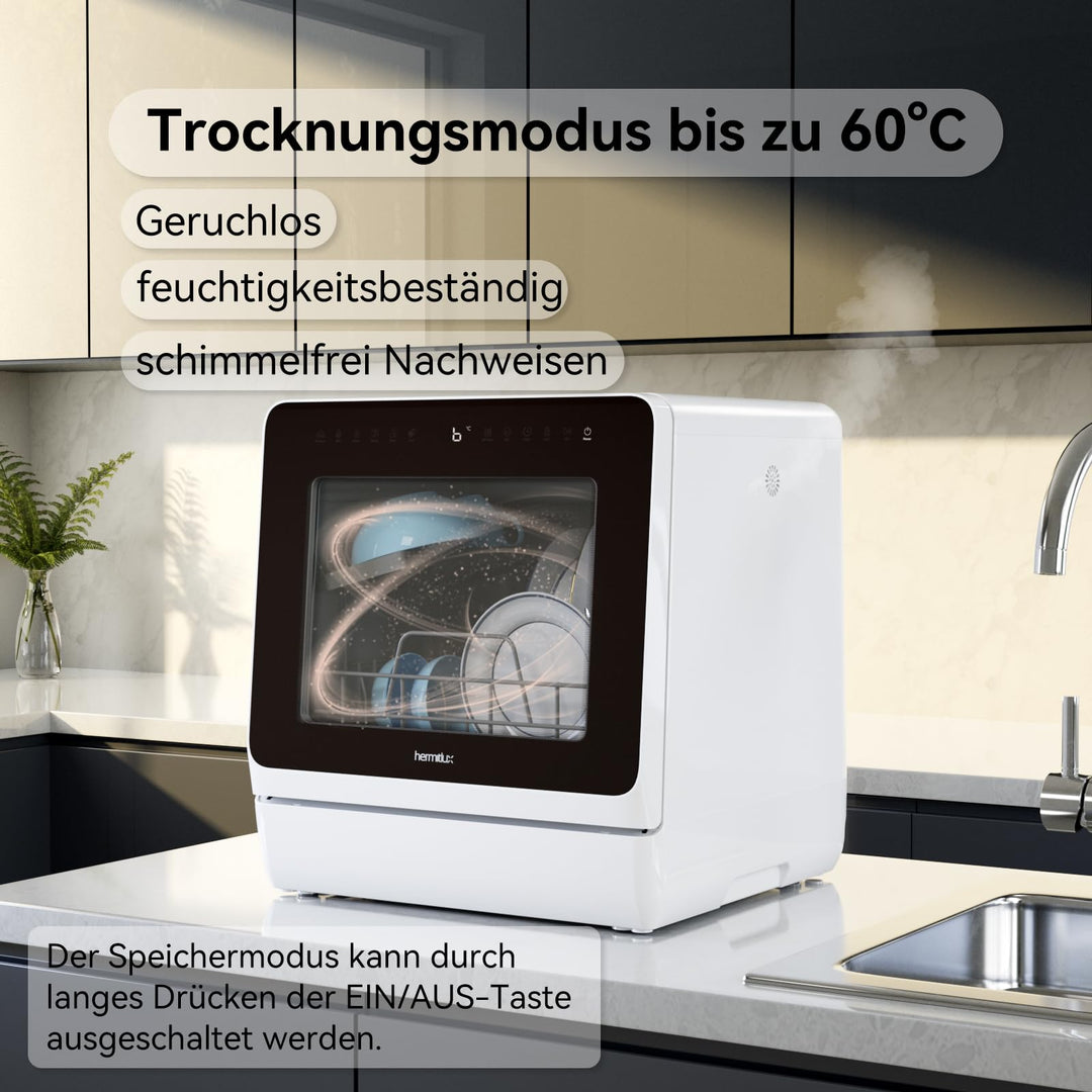Tischgeschirrspüler 5 Gedecke 7+3 Programme mit Heisslufttrocknung - Bild 8