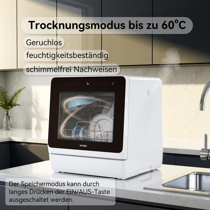 Tischgeschirrspüler 5 Gedecke 7+3 Programme mit Heisslufttrocknung - Bild 8