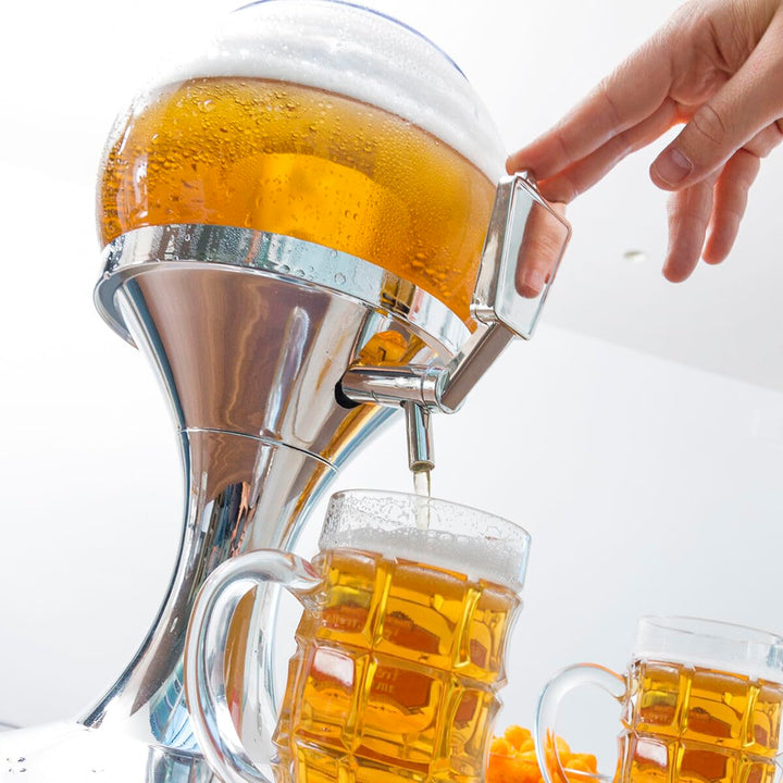Bierzapfanlage 3,5 L mit Kühler Acryl Zapfhahn Getränkedispenser - Bild 4