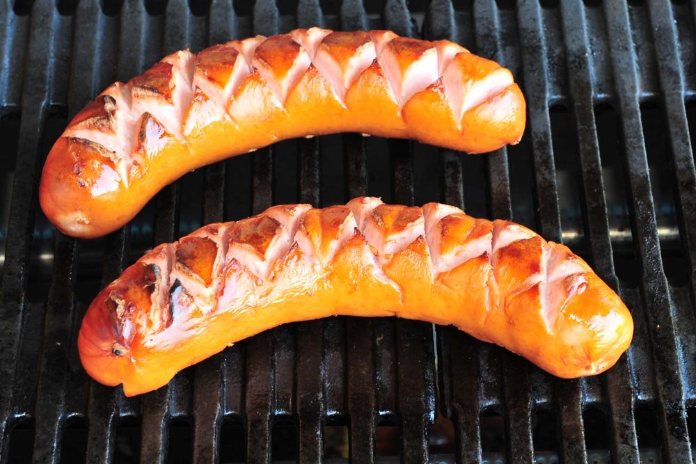 Wurstroller Grillzubehör Kunststoff X-Schnitt für Bratwürste 2er-Set - Bild 2
