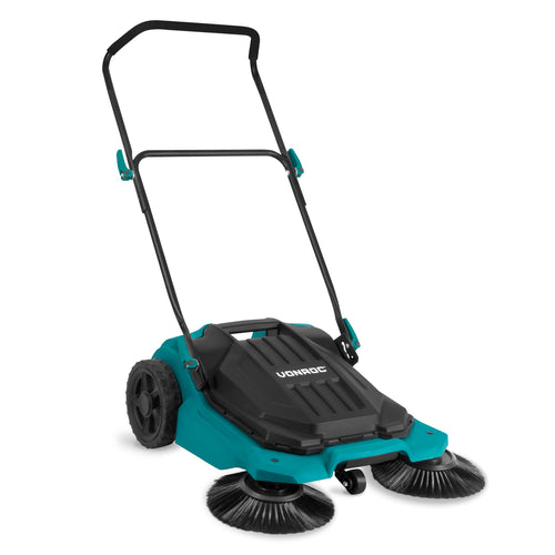Kehrmaschine manuell 65 cm Breite 18 L Behälter für Terrasse