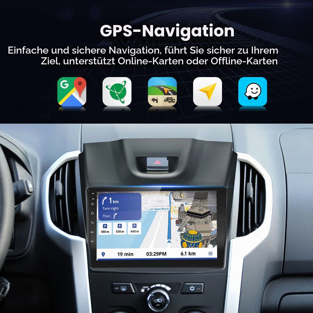 Autoradio Android 13 für Isuzu D-MAX 2012-2018 / MU-X 9 Zoll - Bild 3