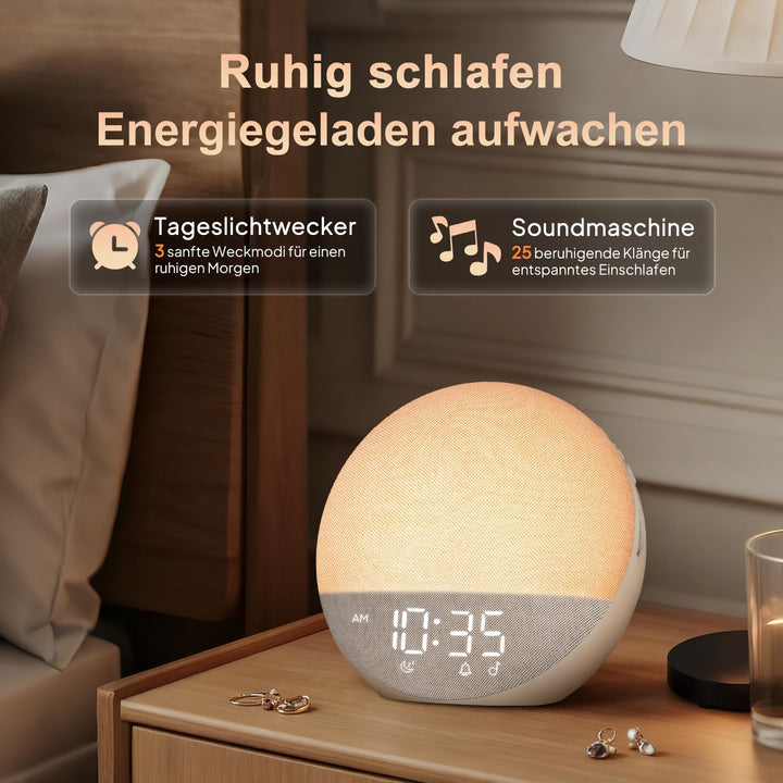 Lichtwecker mit Sonnenaufgang-Simulation Bluetooth 5W RGB 18cm - Bild 3