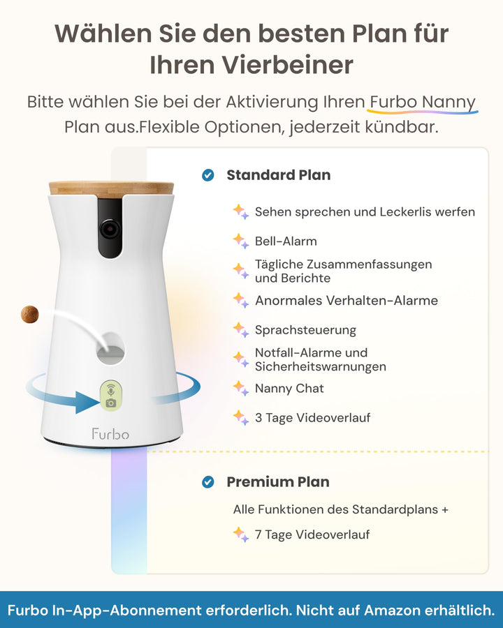 Hundekamera 360° mit Leckerliwurf 1080p Full HD Farbnachtsicht - Bild 8