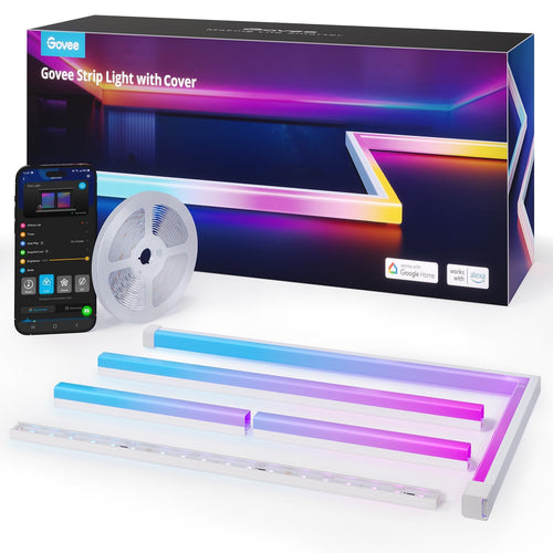 LED Strip RGBIC mit Alu-Schiene 5m Smart Alexa Google 60 LEDs/m
