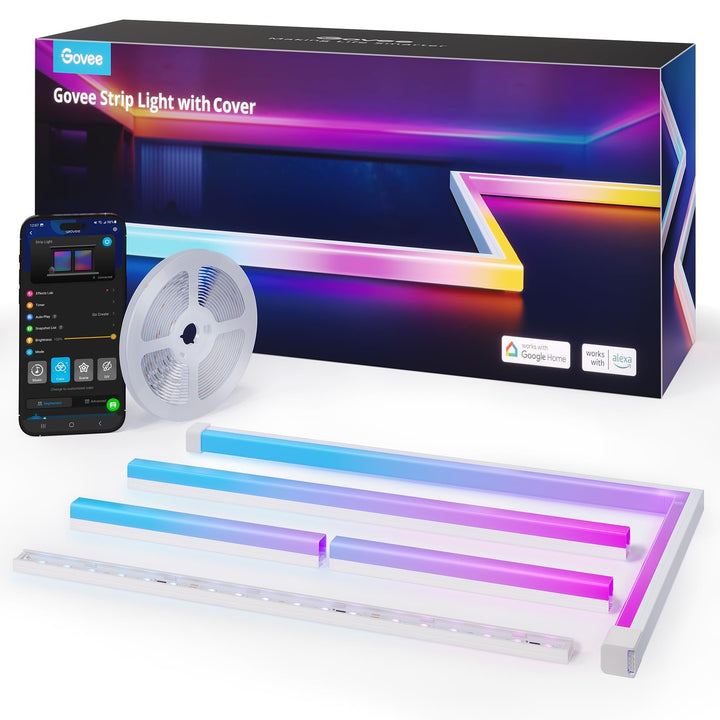 LED Strip RGBIC mit Alu-Schiene 5m Smart Alexa Google 60 LEDs/m