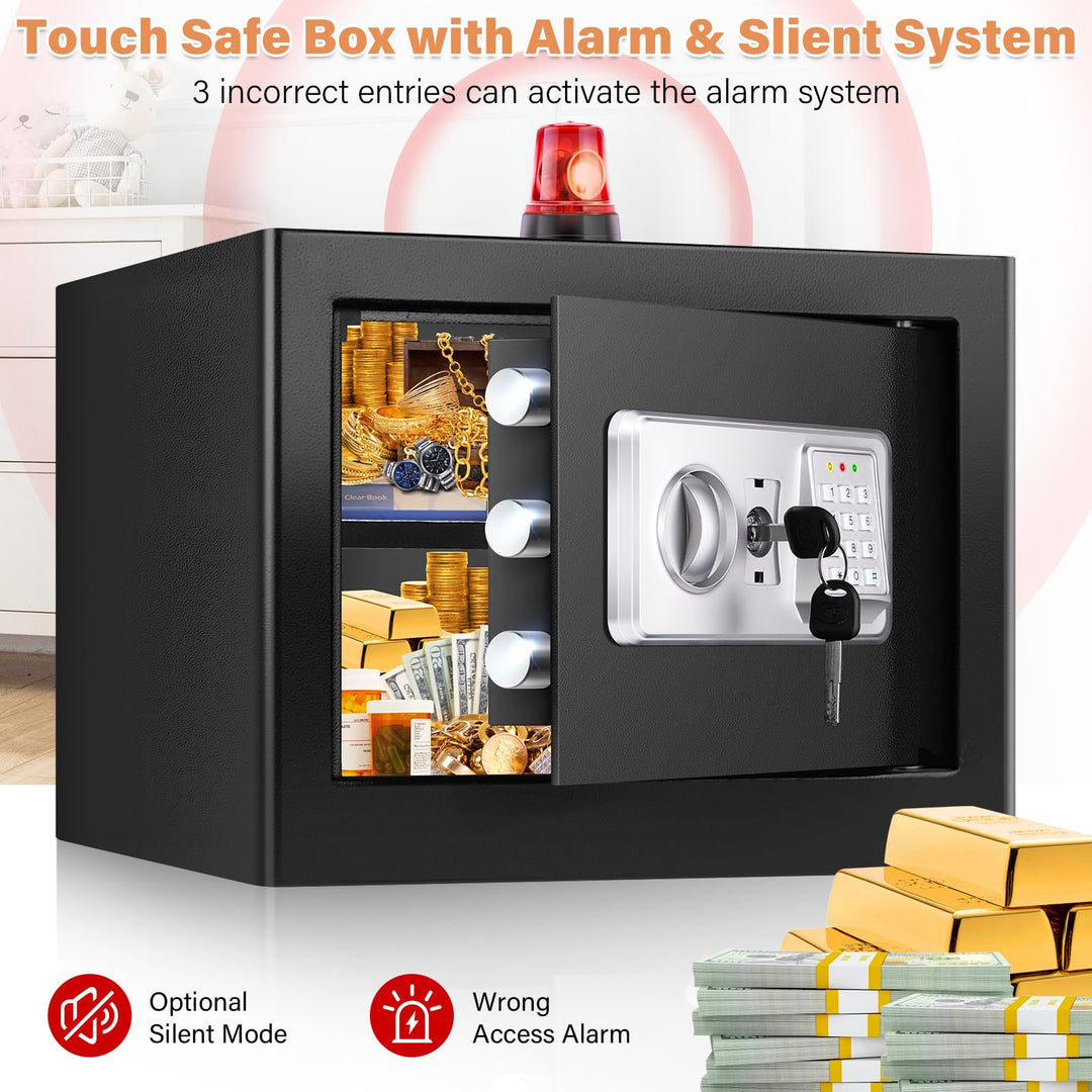 Tresor Feuerfest 25L Digital mit Regal Alarmmodus Wandmontage - Bild 9