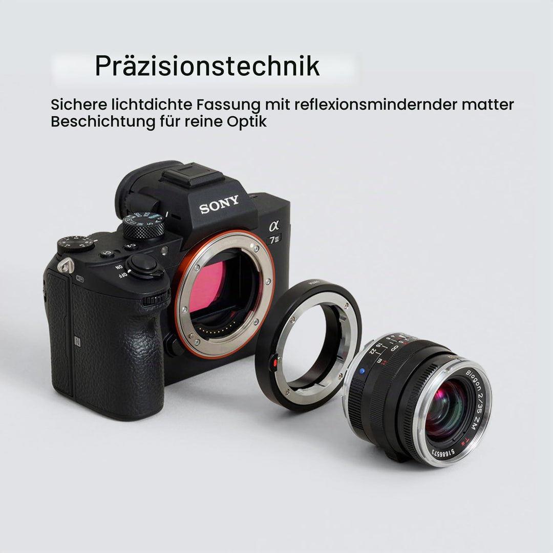 Objektivadapter Leica M auf Sony E-Mount Aluminium manuell ausziehbar - Bild 4