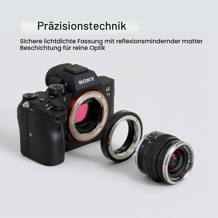 Objektivadapter Leica M auf Sony E-Mount Aluminium manuell ausziehbar - Bild 4