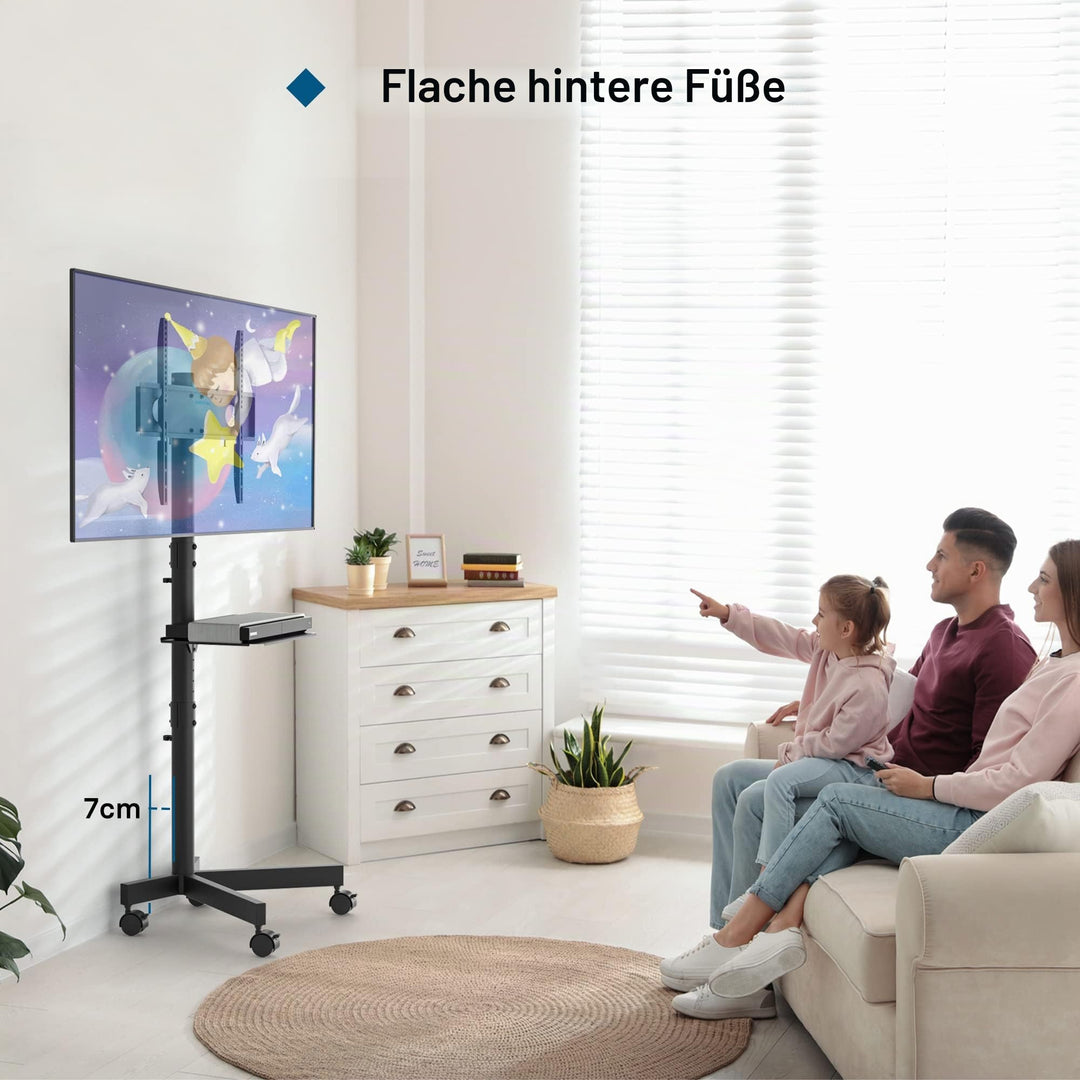 TV Ständer rollbar 23-65 Zoll höhenverstellbar bis 135 cm - Bild 6