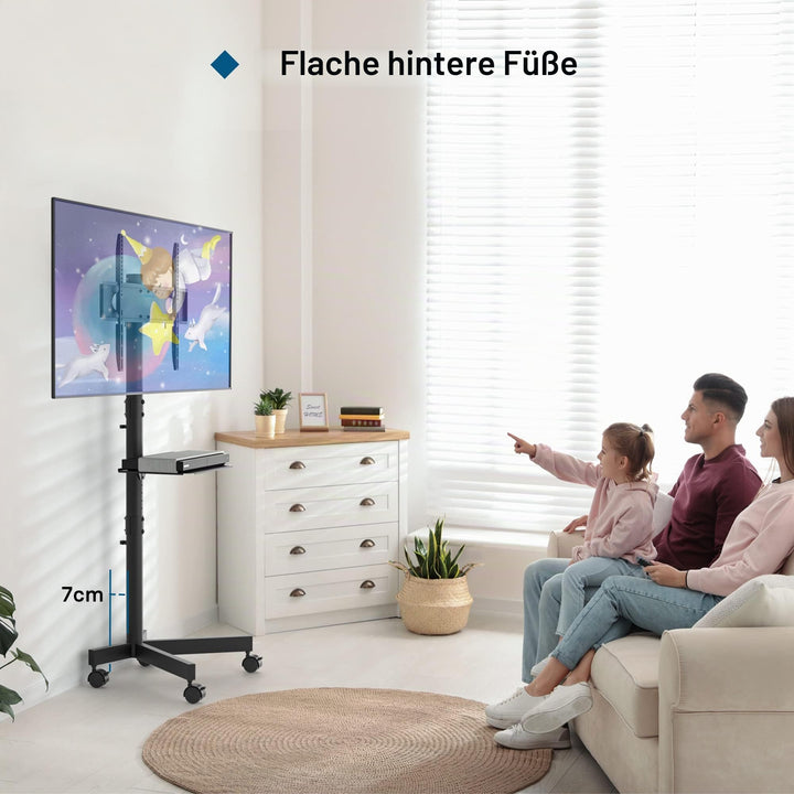 TV Ständer rollbar 23-65 Zoll höhenverstellbar bis 135 cm - Bild 6