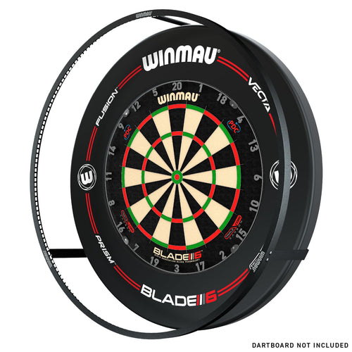 Dartboard-Beleuchtung 360-Grad LED mit Surround schwarz Aluminium