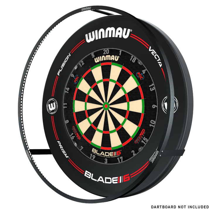 Dartboard-Beleuchtung 360-Grad LED mit Surround schwarz Aluminium