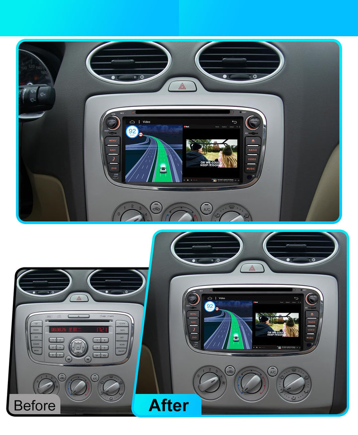 Autoradio 2 Din Android 12 für Ford Focus Mondeo S-Max 7 Zoll GPS - Bild 5