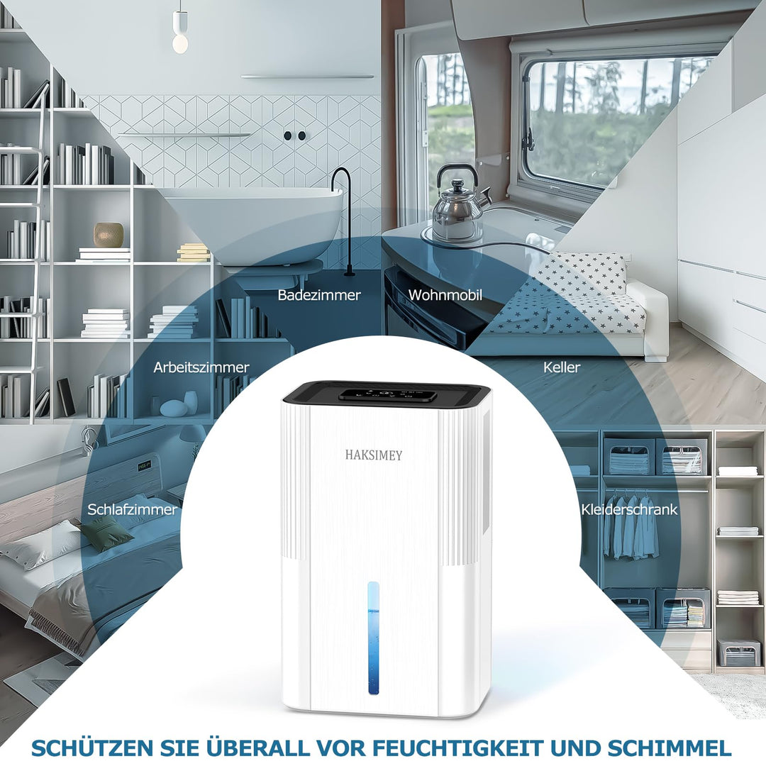 Luftentfeuchter elektrisch 2800ml mit Timer und LED-Licht für Schlafzimmer - Bild 5