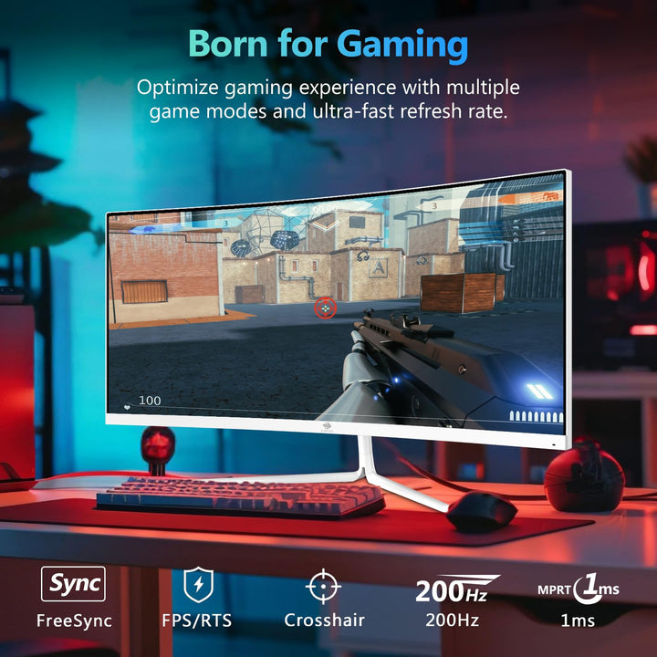 Curved Gaming Monitor 30 Zoll Ultrawide 200Hz 1ms VA WFHD - Bild 2