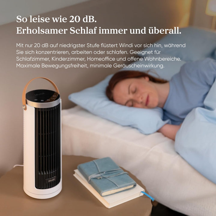 Turmventilator DC-Motor 20 dB leise 33 cm mit Fernbedienung - Bild 4