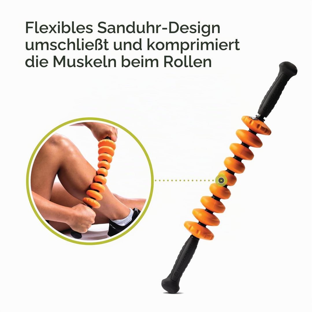 Massage Stick Sanduhr-Design fuer Muskelregeneration gruen - Bild 2