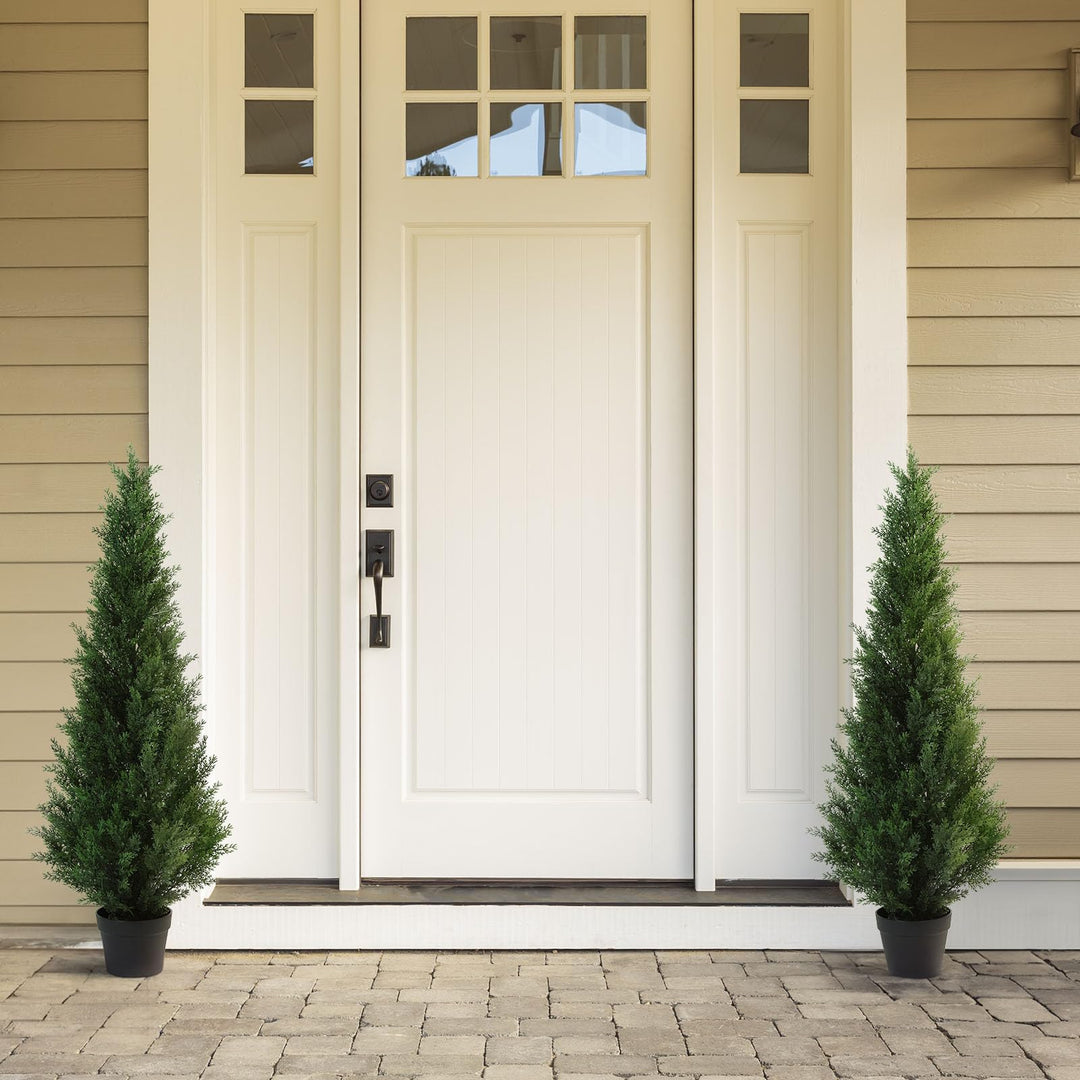 Kunstpflanze Zedernbaum 125 cm im Topf 2er-Set Outdoor - Bild 3