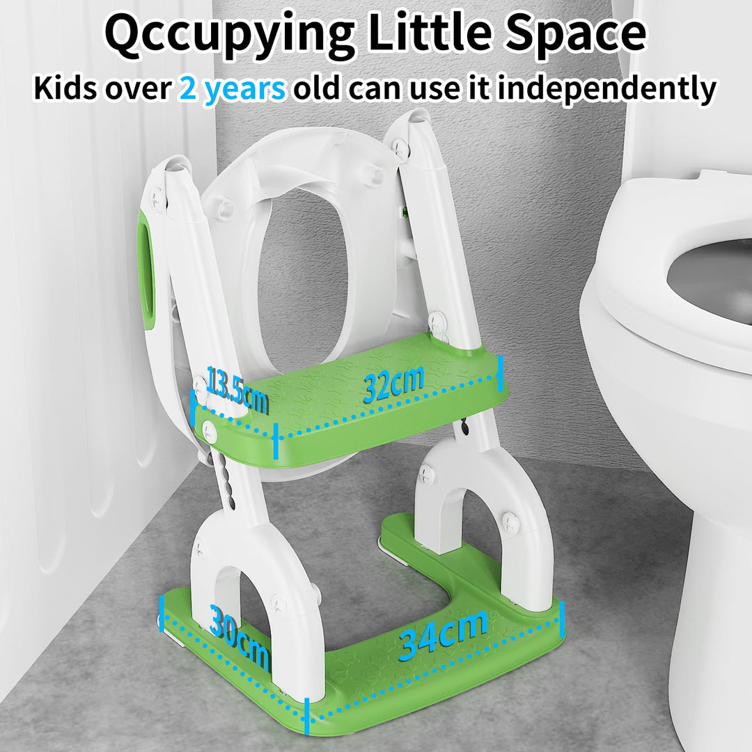 Toilettentrainer Kinder mit Treppe 2-in-1 klappbar grün - Bild 5
