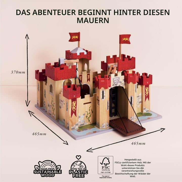 Ritterburg Holz Löwenherz Rollenspiel Schloss für Kinder - Bild 8