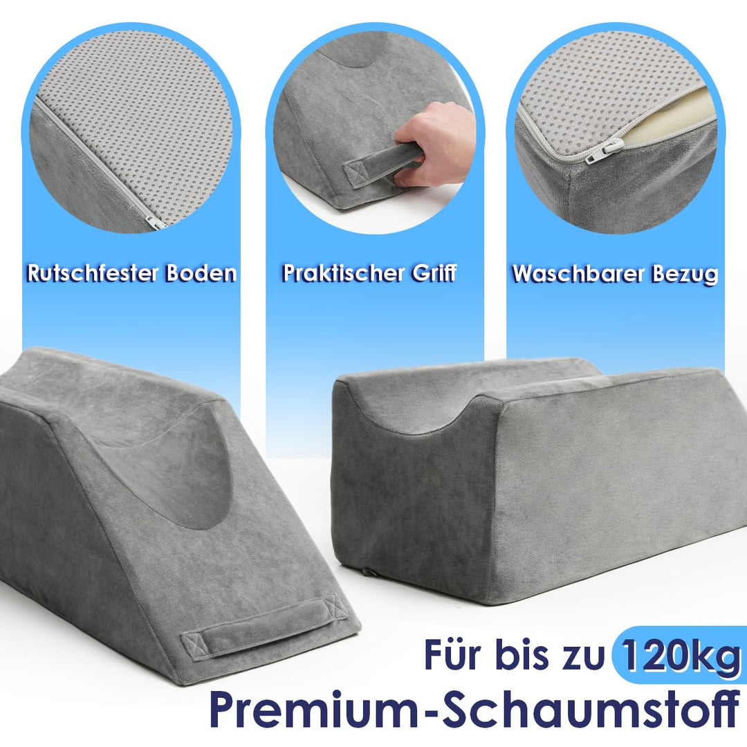 Beinkissen Hochlagerung Keilkissen 68x25x22 cm mit Tragegriff - Bild 5