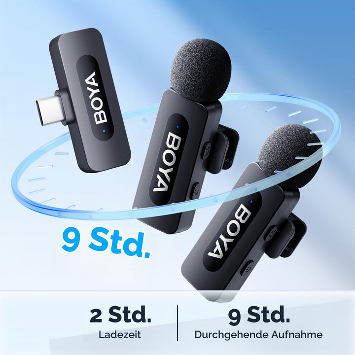 Kabelloses Ansteckmikrofon USB-C mit Rauschunterdrückung für Smartphone - Bild 3