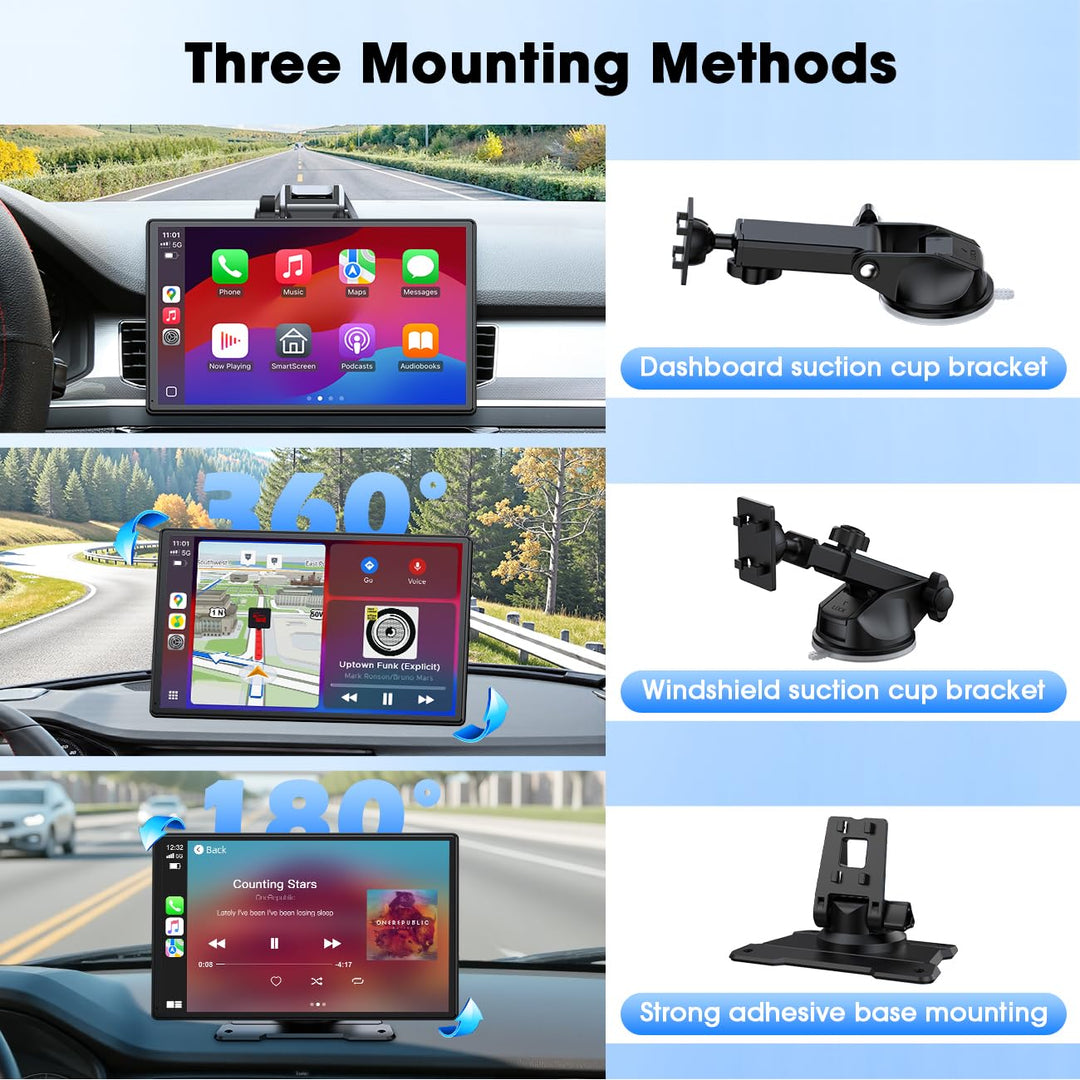 Tragbares CarPlay Display 9 Zoll Touchscreen mit Android Auto &amp; Bluetooth - Bild 7