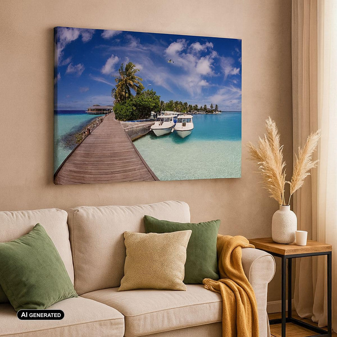 Leinwandbild Maritim Landschaft 100x70cm aufhängefertig - Bild 3