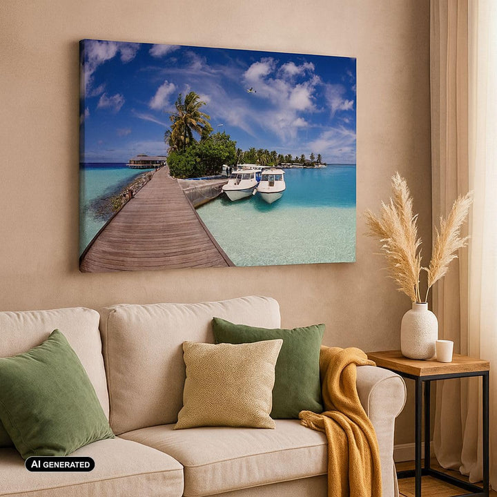 Leinwandbild Maritim Landschaft 100x70cm aufhängefertig - Bild 3
