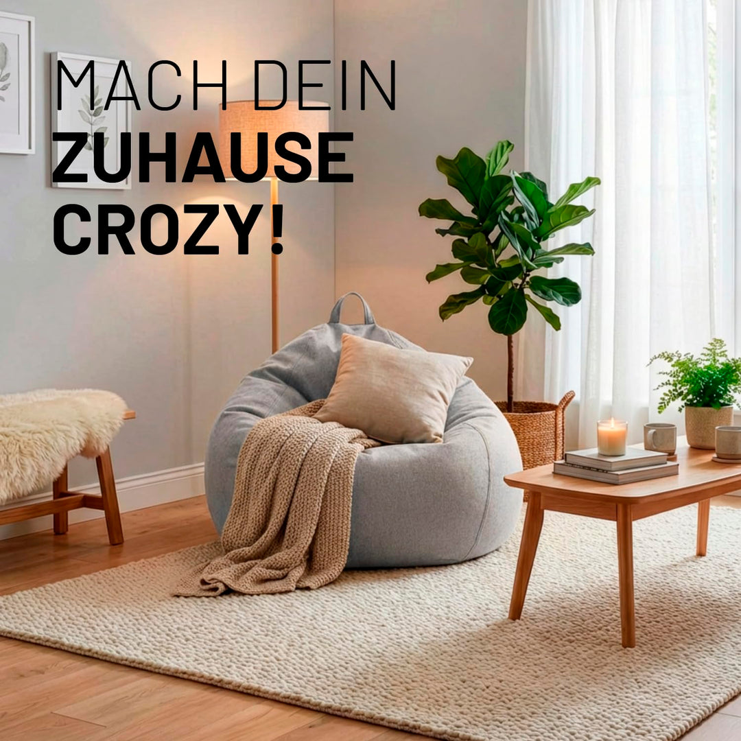 Sitzsack Indoor EPS-Perlen-Füllung 90x110x50cm 250L Hellgrau - Bild 8