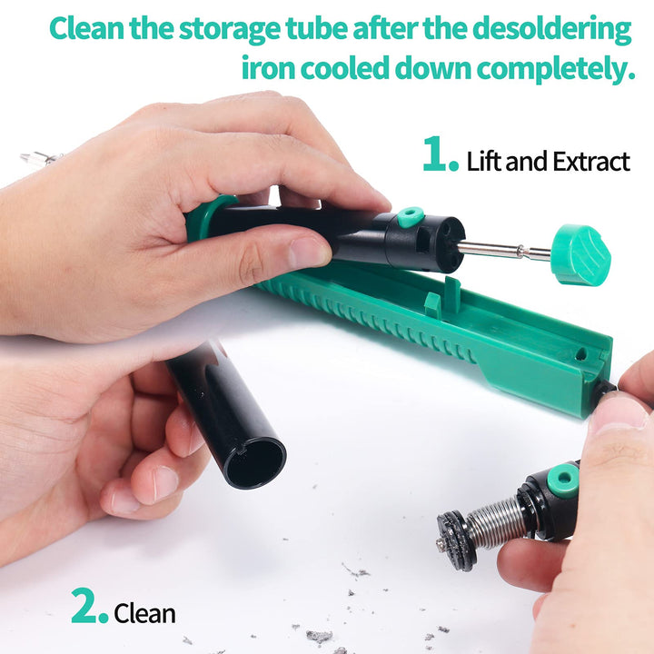 Vakuum-Entlötkolben 3-in-1 mit Pumpe, 3 Düsen 1.0/1.2/2.0mm - Bild 6