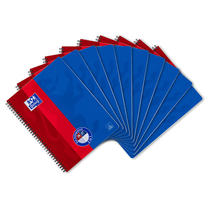 Collegeblock A4 kariert &amp; liniert 80 Blatt Spiralbindung 10er-Set