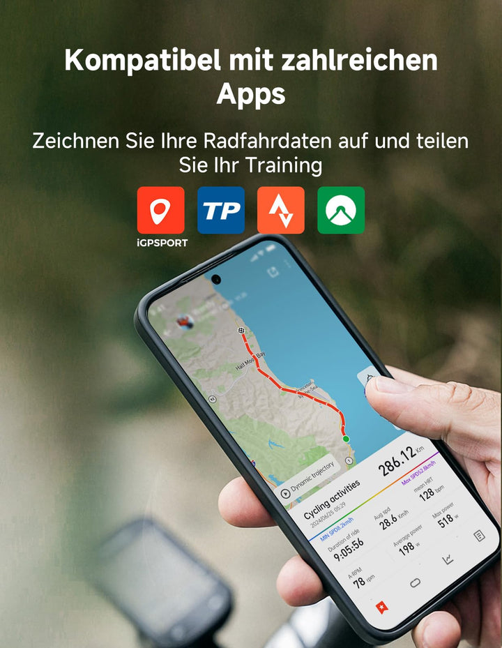 Fahrradcomputer GPS kabellos 2,4 Zoll Farbdisplay mit Navigation - Bild 7
