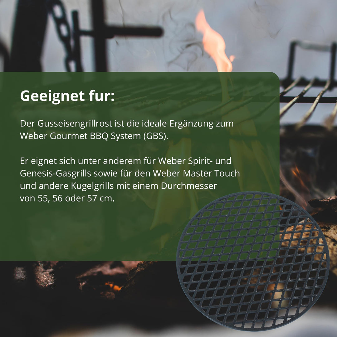 Grillrost Gusseisen emailliert Ø 54,5 cm für Kugelgrill 55–57 cm - Bild 6